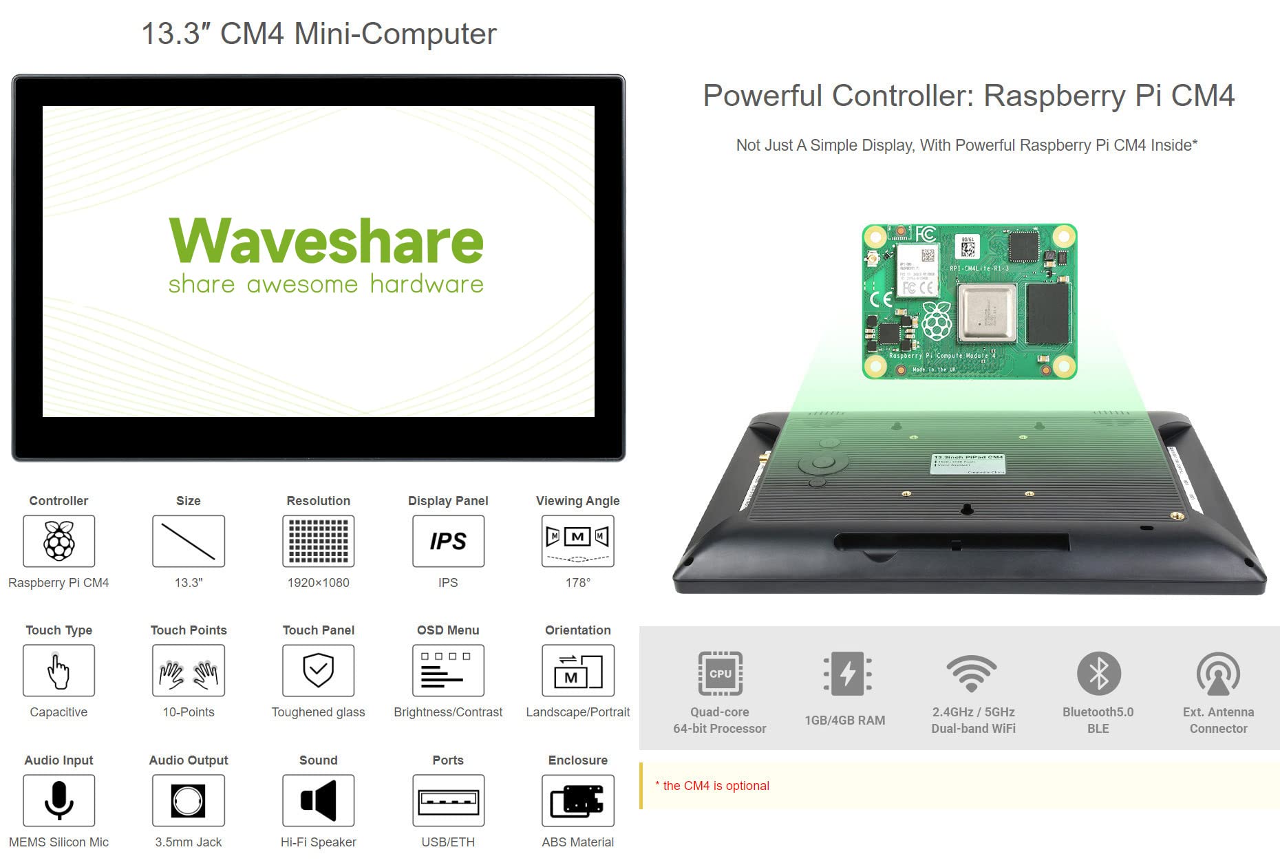 waveshare-13-3inch-pipad-c4-mini-computer-touch-display-f-r-raspberry-pi-cm4-ohn image 3