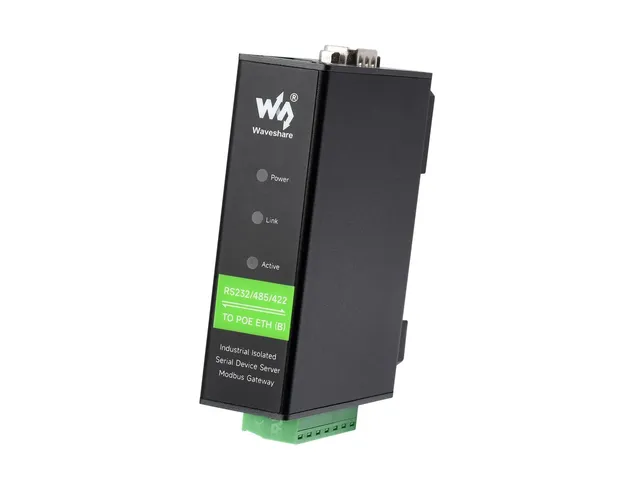 waveshare-rail-mount-serial-server-rs232-485-422-zu-rj45-ethernet-modul-mit-poe- image 1