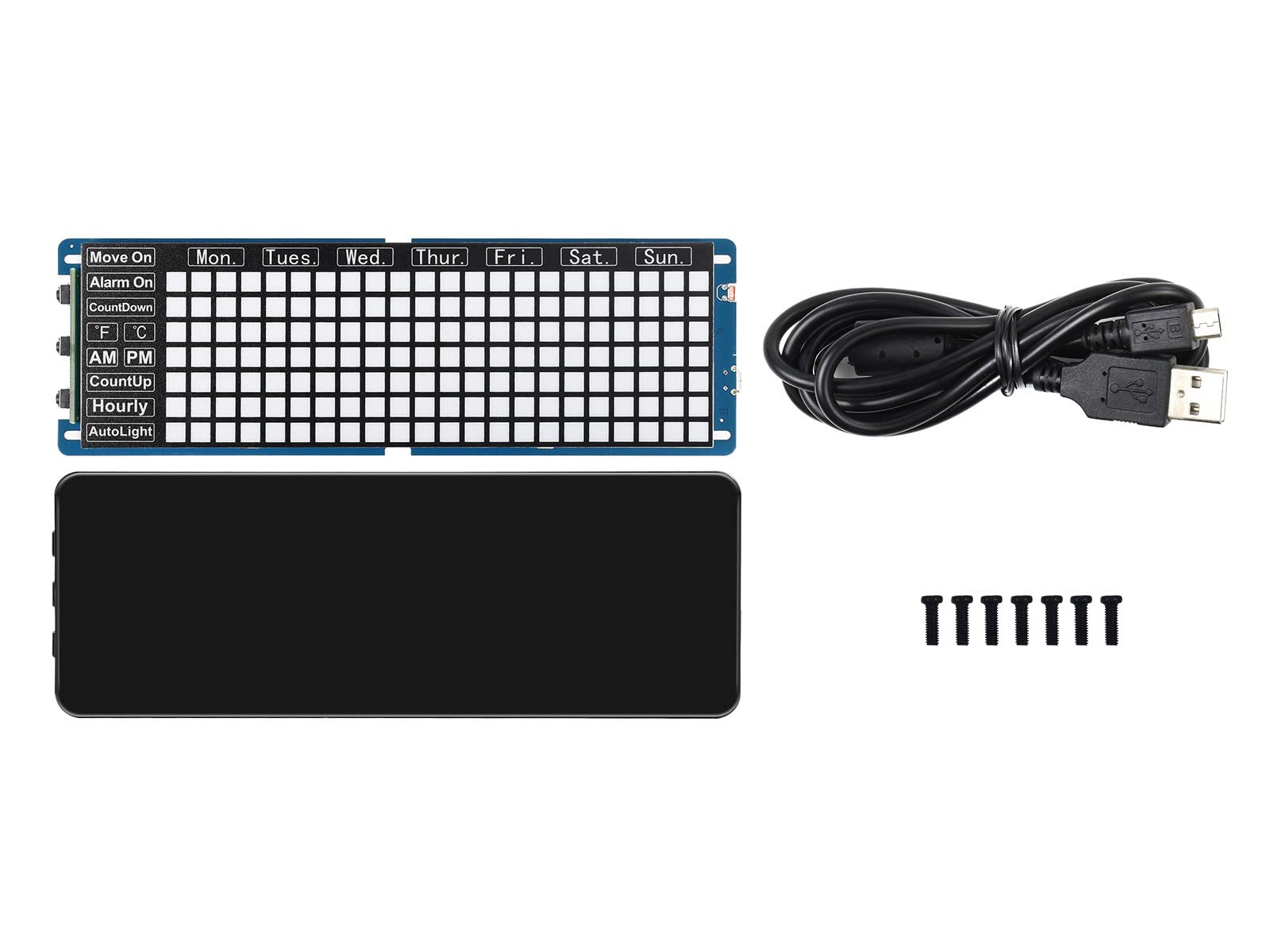 waveshare-rechteckige-elektronische-uhr-f-r-raspberry-pi-pico-mit-rtc-led image 2