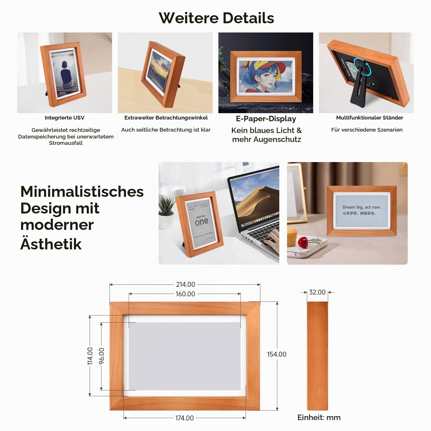 waveshare-7-3-zoll-e6-vollfarb-e-paper-mit-massivholz-fotorahmen-f-r-raspberry-p image 6