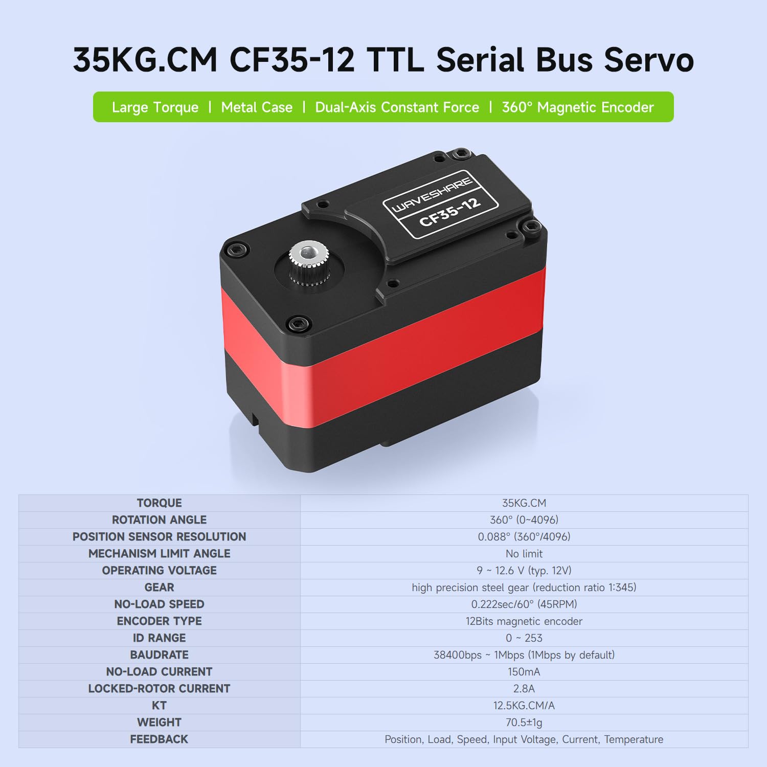 waveshare-cf35-12-bus-servo-35kg-cm-aluminium-mit-360-magnet-encoder image 3