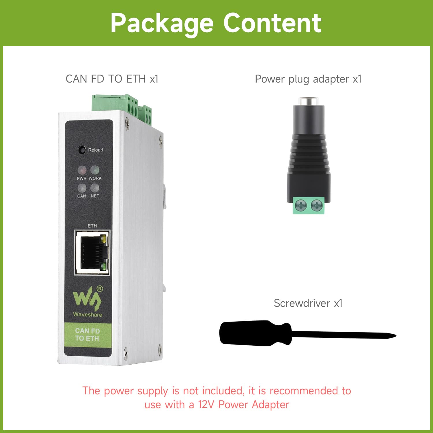 waveshare-can-fd-zu-eth-protokoll-konverter-bidirektional-5-modi-hutschiene image 2