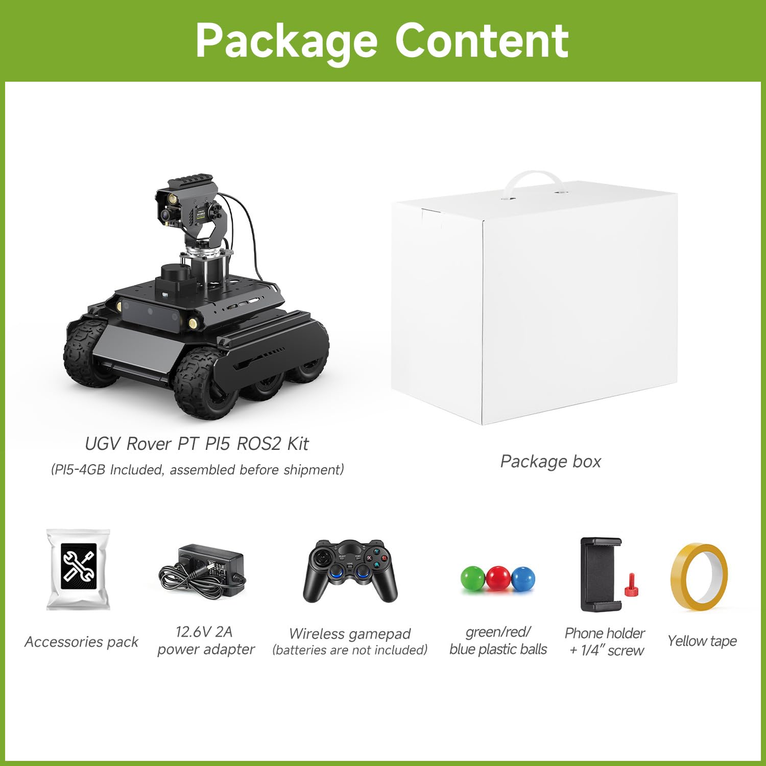 waveshare-ugv-rover-pt-pi5-ros2-kit-6wd-4wd-ai-roboter-mit-pi5-4gb image 2