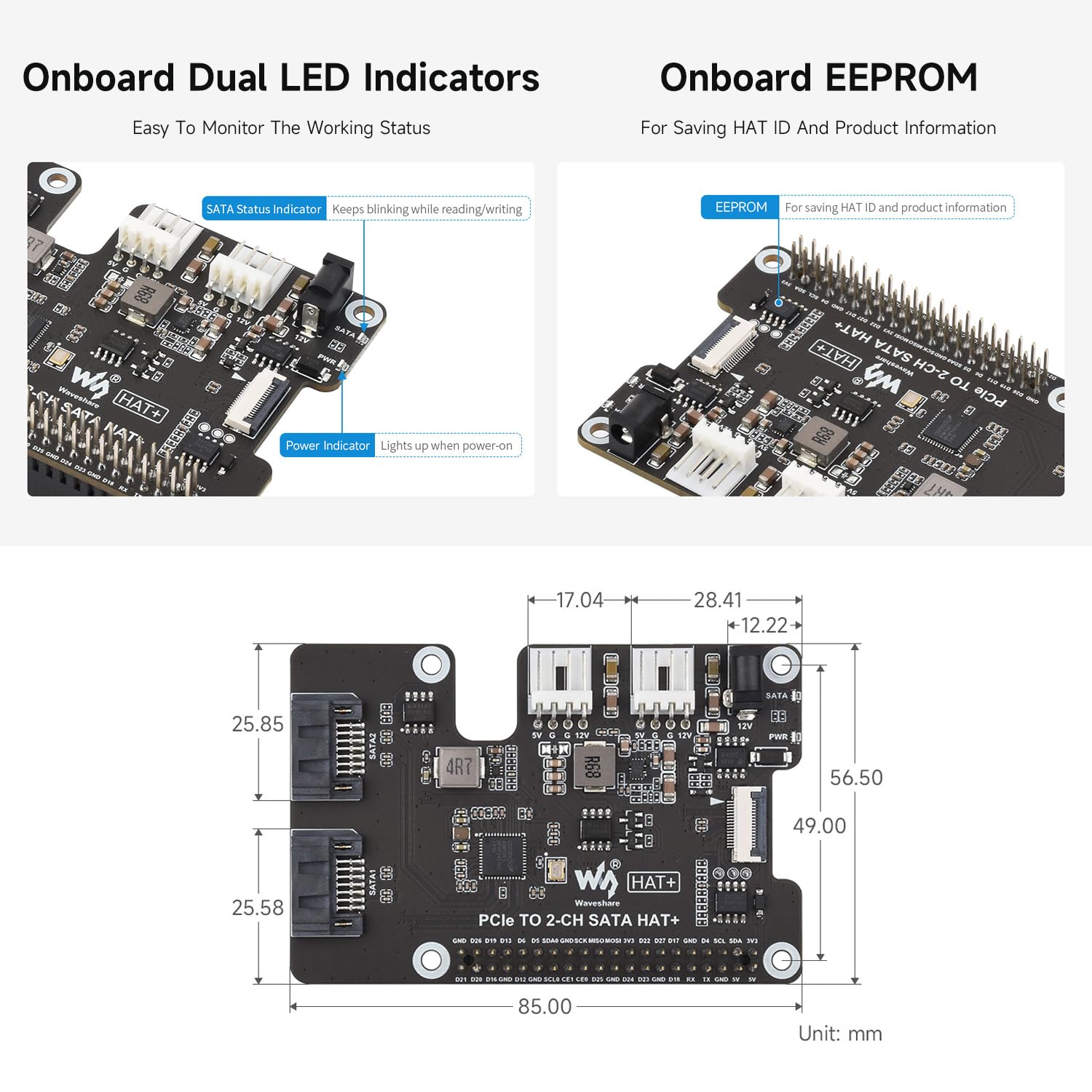 waveshare-pcie-zu-2-kanal-sata-adapter-f-r-raspberry-pi-5-hat-standard-treiberfr image 5