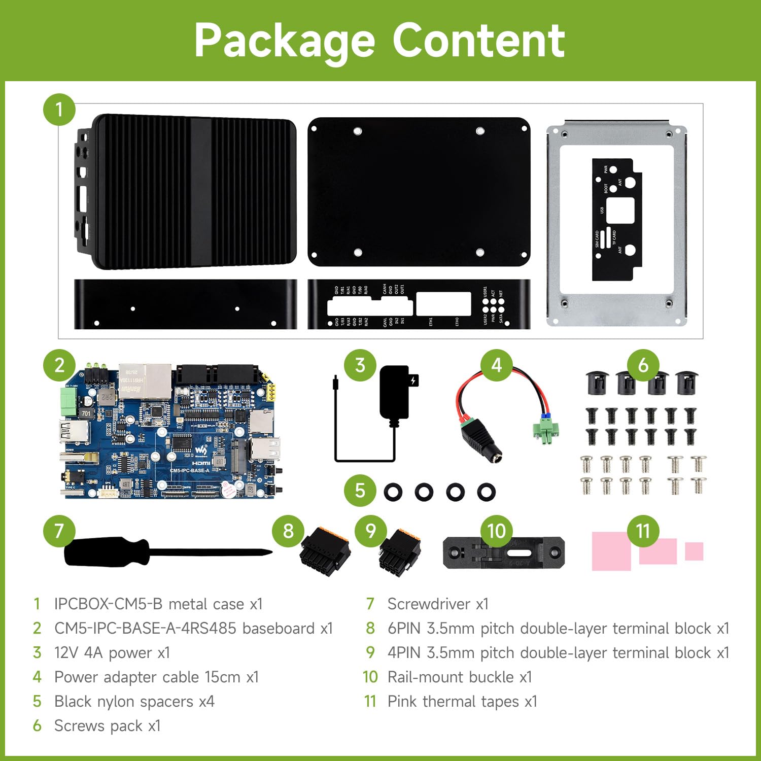waveshare-ipcbox-cm5-b-industrie-pc-geh-use-2x-rs485-2x-rs232-dual-ethernet-nvme image 2