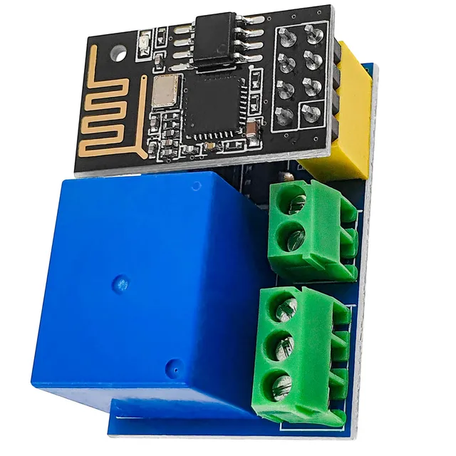 az-delivery-esp8266-01s-esp-01s-wlan-wifi-relais-modul-5v-adapter image 1