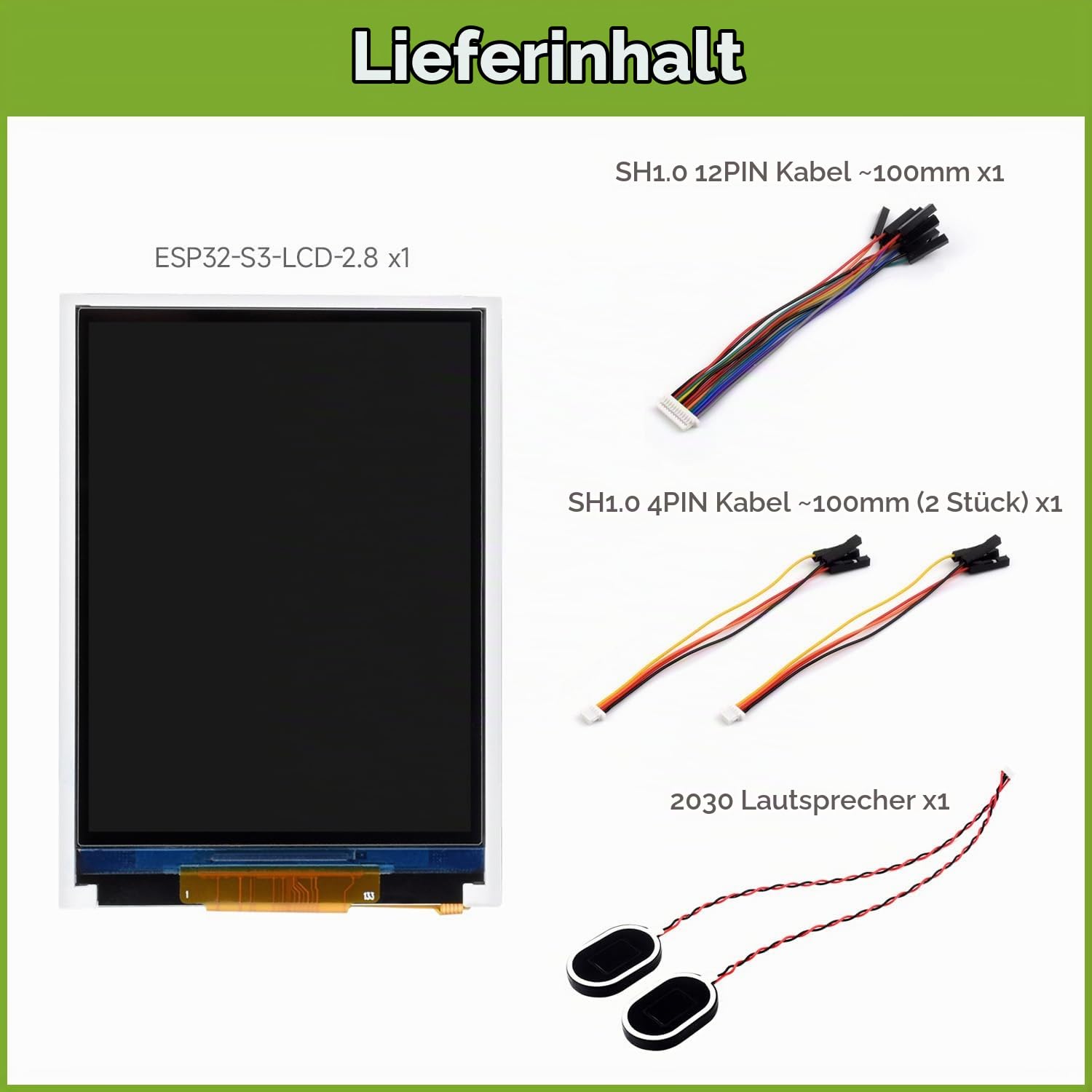 waveshare-esp32-s3-2-8-zoll-display-board-240x320-ips-wifi-bt-lautsprecher-ohne- image 2