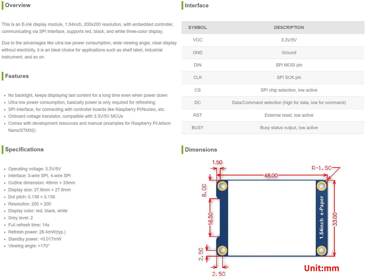 waveshare-1-54-zoll-e-paper-modul-200x200-rot-schwarz-wei-mit-spi image 3