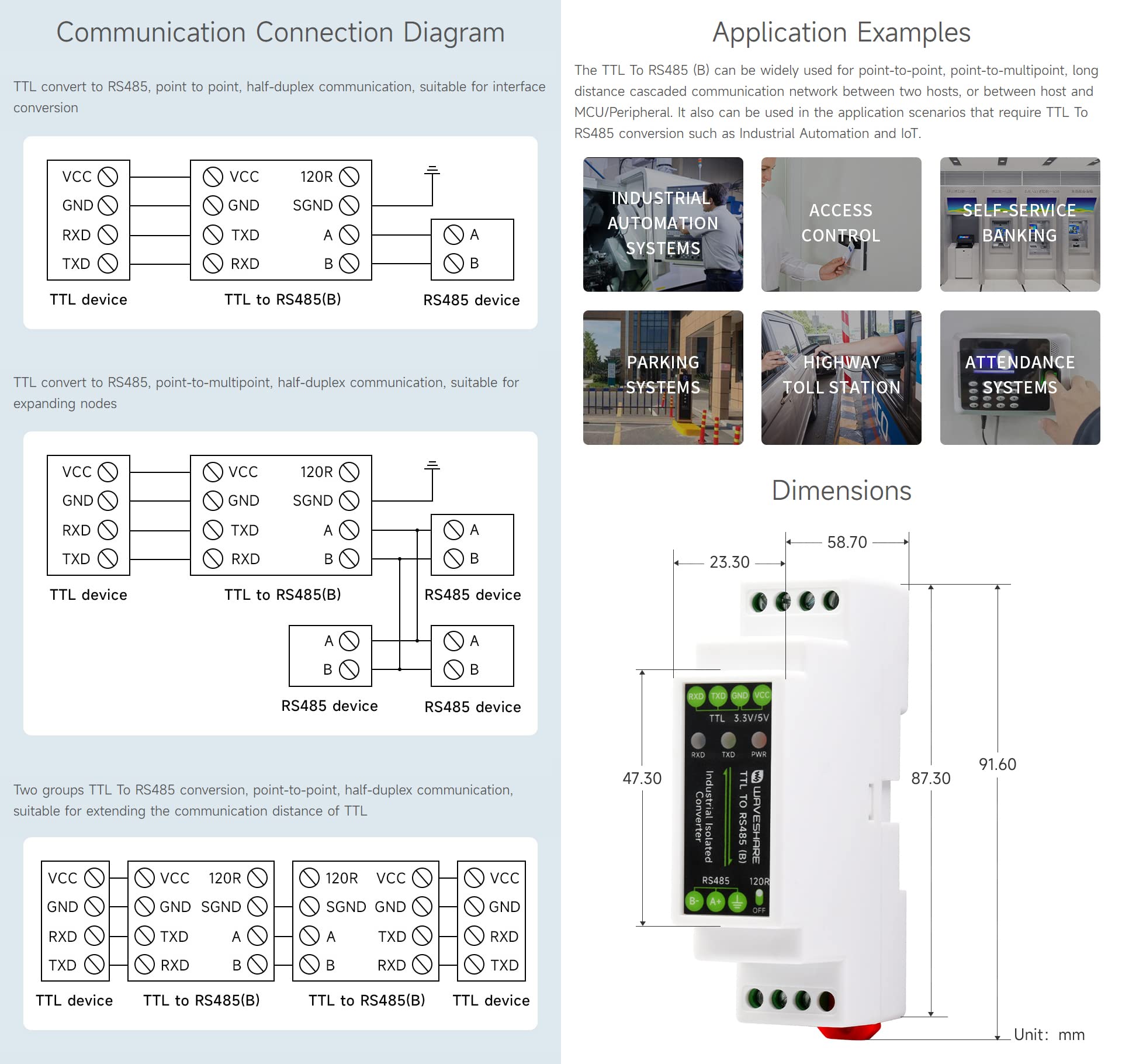 waveshare-ttl-zu-rs485-konverter-hutschiene-galvanisch-isoliert-600w-blitzschutz image 8