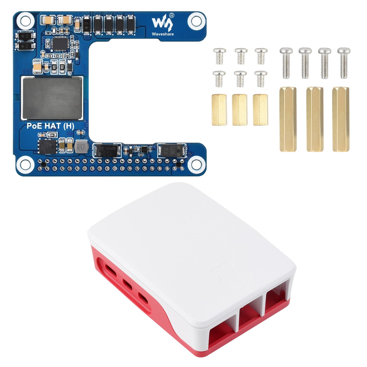 waveshare-poe-hat-h-f-r-raspberry-pi-5-cm5-5v-5a-mit-geh-use image 1