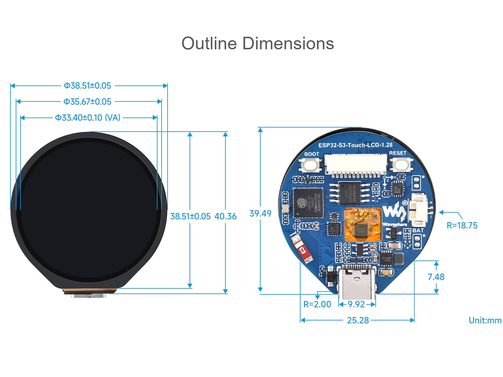 waveshare-esp32-s3-touch-lcd-1-28-entwicklungsboard-1-28-zoll-rund-touch-imu image 7