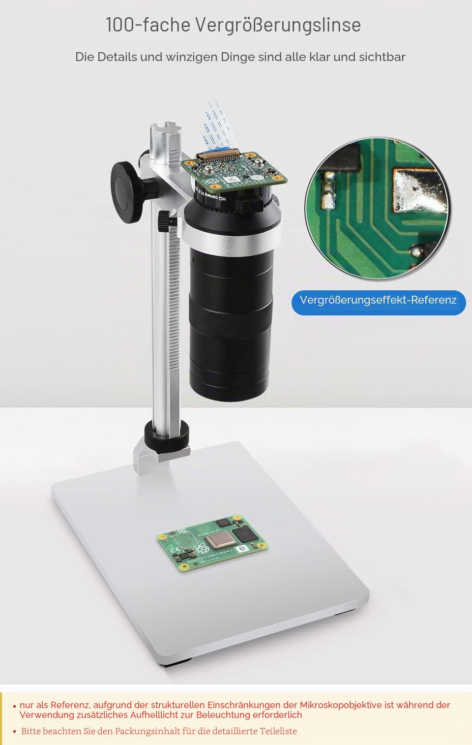 waveshare-industrielle-mikroskoplinse-100x-vergr-erung-c-cs-mount-kompatibel-mit image 5