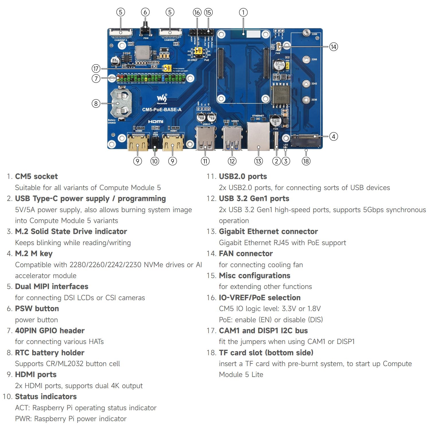 waveshare-compute-module-5-io-board-bundle-poe-board-mit-geh-use-und-netzteil image 8