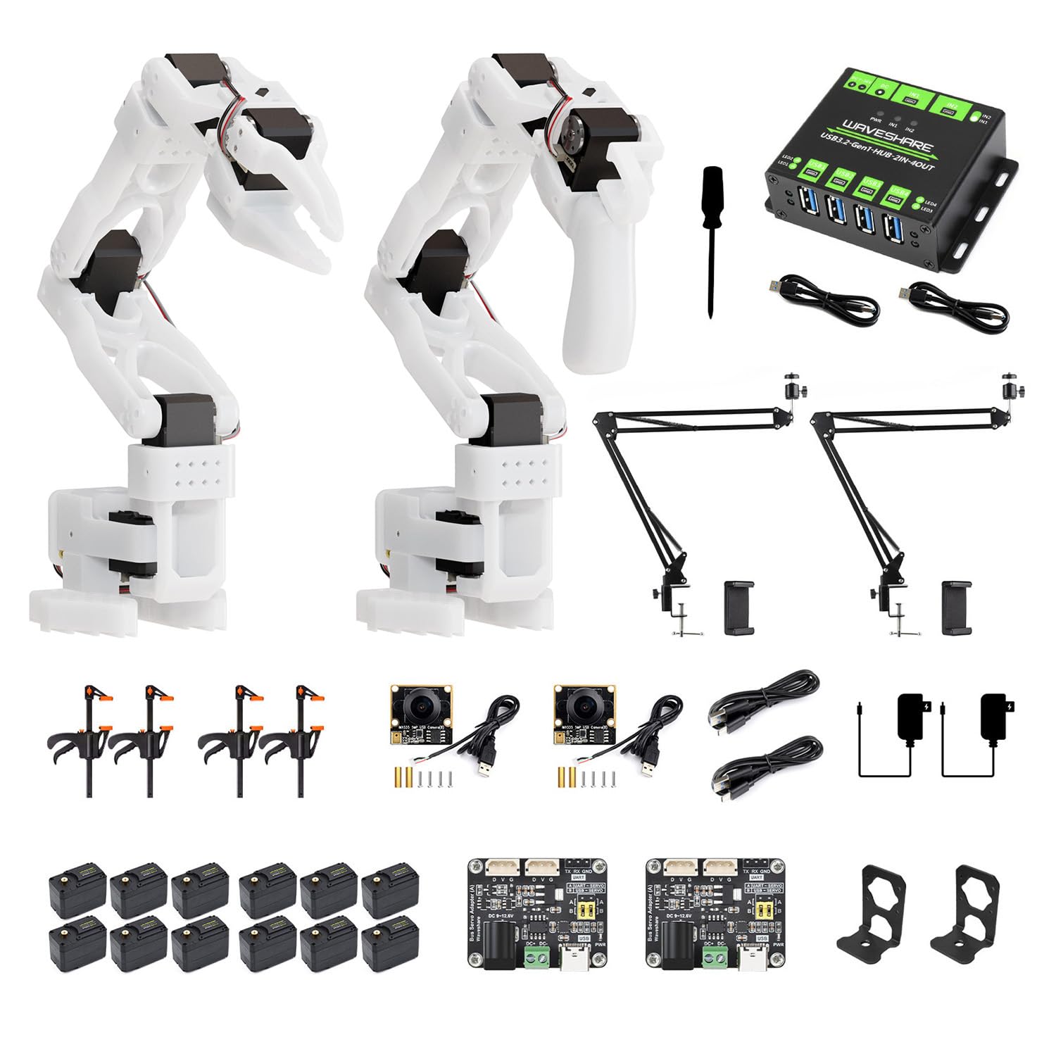 waveshare-so-arm100-open-source-6-achs-roboterarm-cam-kit-mit-resin-druckteilen image 1