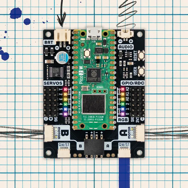 pimoroni-inventor-2350-w-mit-pico-2-w-roboter-und-motor-board-rp2350 image 1