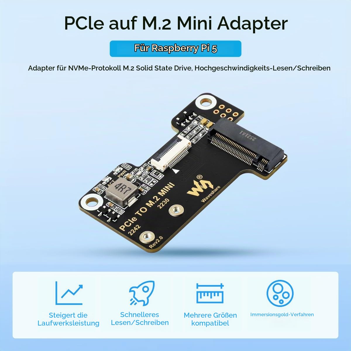waveshare-pcie-zu-m-2-mini-adapter-f-r-raspberry-pi-5-nvme-ssd image 3