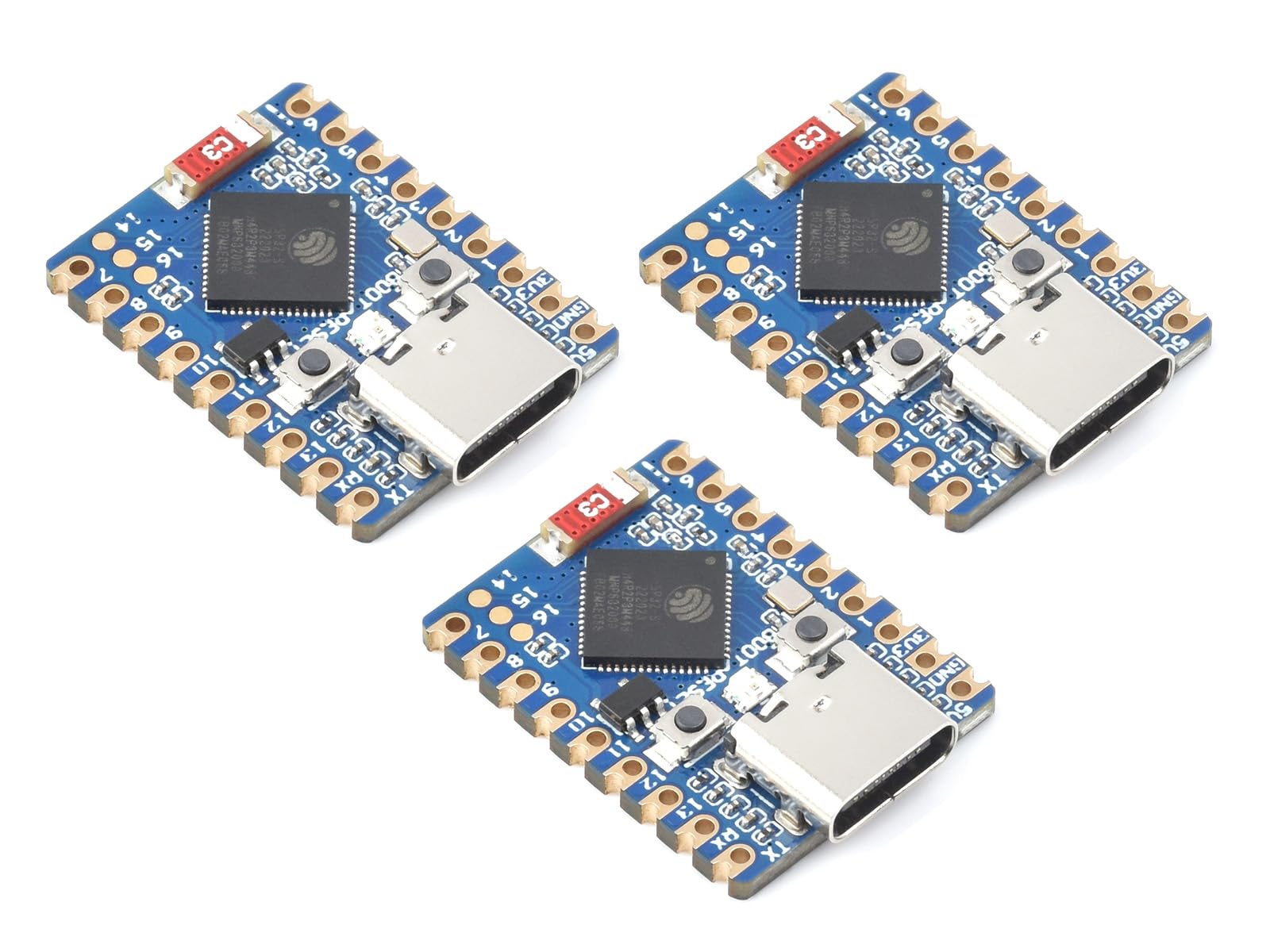 waveshare-esp32-c3-mini-entwicklungsboard-3er-pack-esp32-c3fn4-160-mhz-2-4-ghz-w image 1