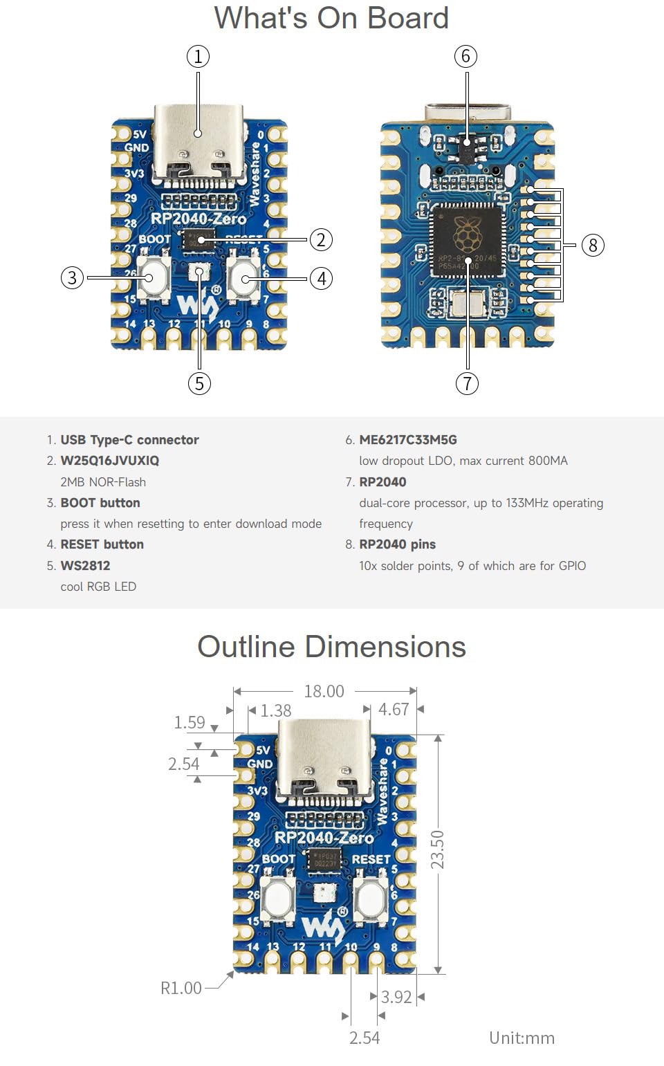 waveshare-rp2040-zero-2er-set-pico-like-mcu-board-rp2040 image 5