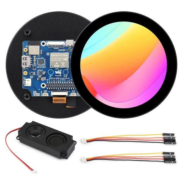 waveshare-esp32-p4-4-zoll-rundes-touch-display-entwicklungsboard-720x720-ips-wi- image 1