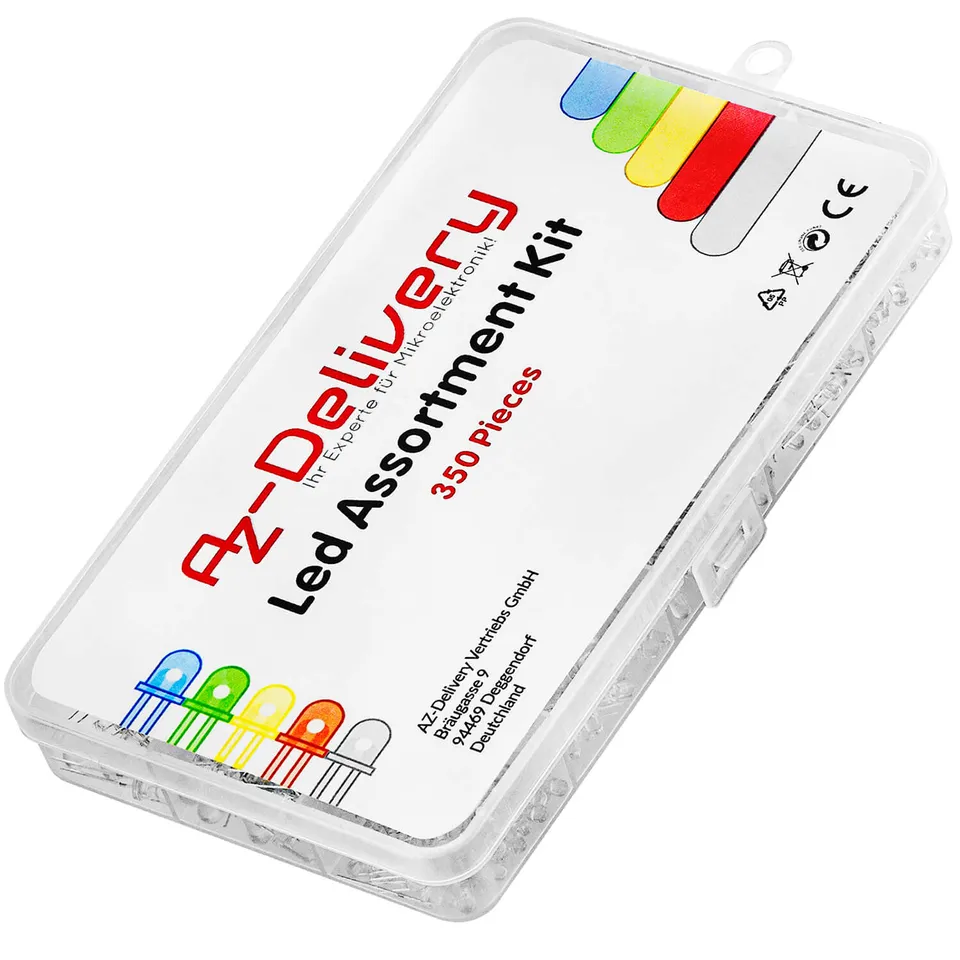 az-delivery-led-leuchtdioden-sortiment-kit-350-st-ck-3mm-5mm-5-farben image 1