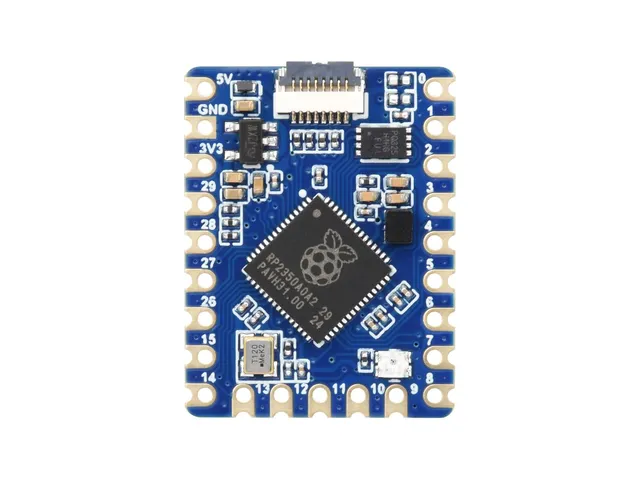 waveshare-rp2350-tiny-mikro-entwicklungsboard-rp2350a-dual-core-mit-split-usb-ad image 1