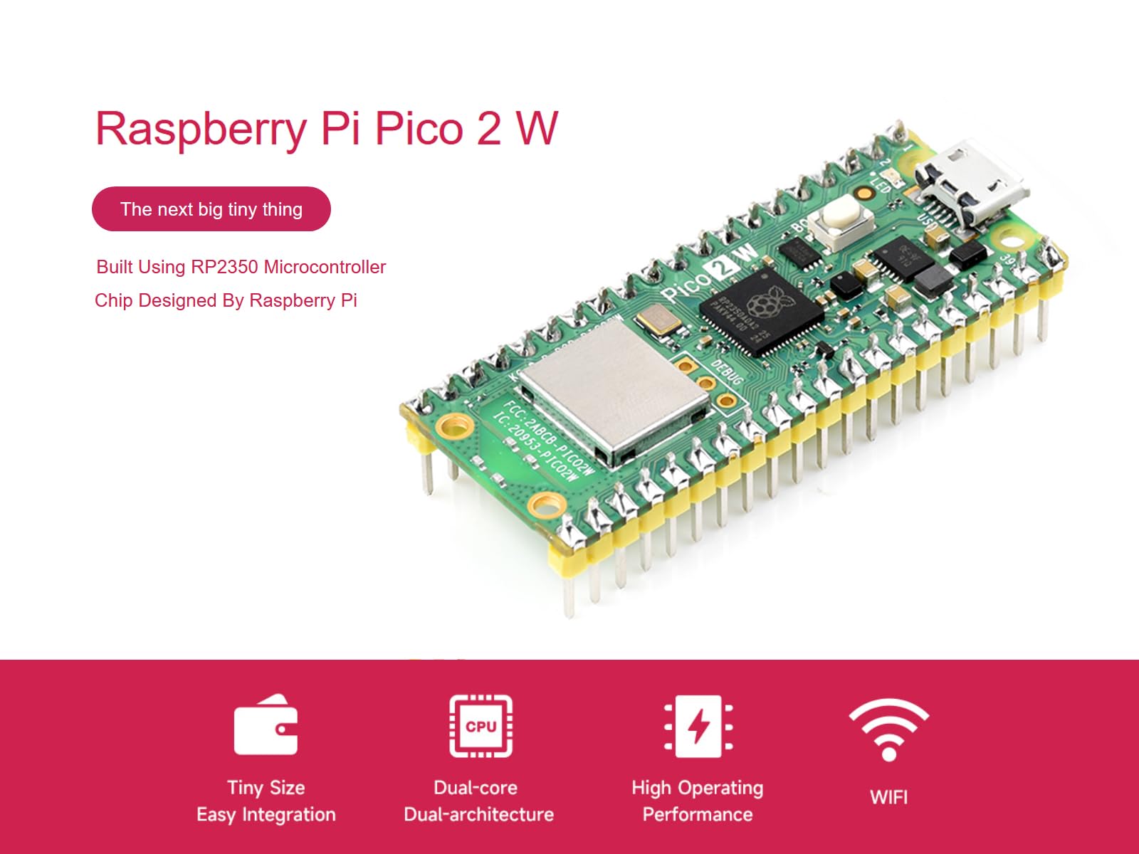 waveshare-pico-2-w-mikrocontroller-board-rp2350-vorverl-tet-mit-wifi-4-und-bluet image 2