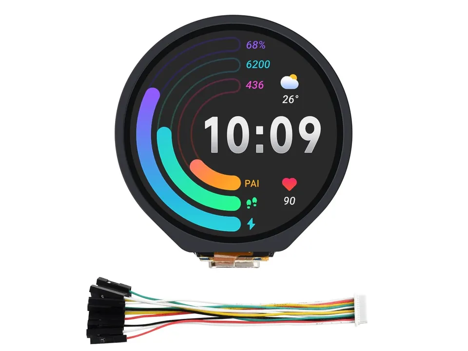 waveshare-rp2350-touch-lcd-1-28-zoll-mcu-board-rund-240x240-mit-6-achsen-sensor- image 1