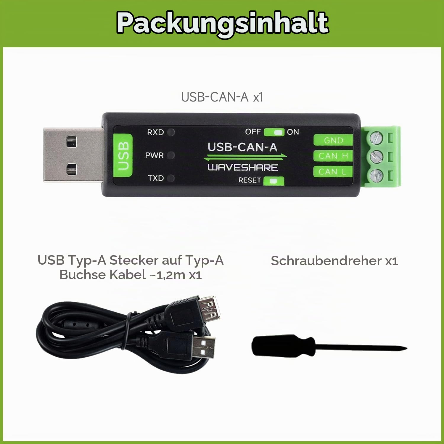 waveshare-usb-zu-can-adapter-analyzer-stm32f103-4-arbeitsmodi-f-r-windows-und-li image 2