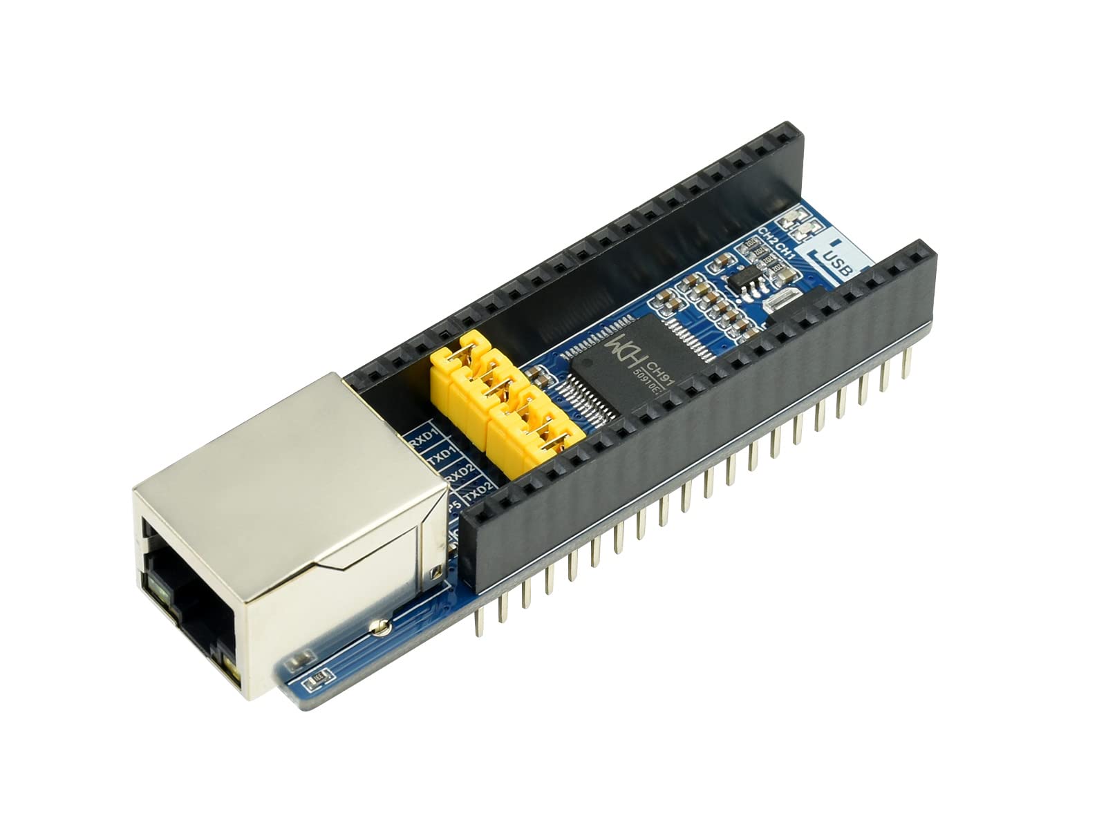 waveshare-ethernet-zu-uart-konverter-f-r-raspberry-pi-pico-2-kanal-10-100m image 1