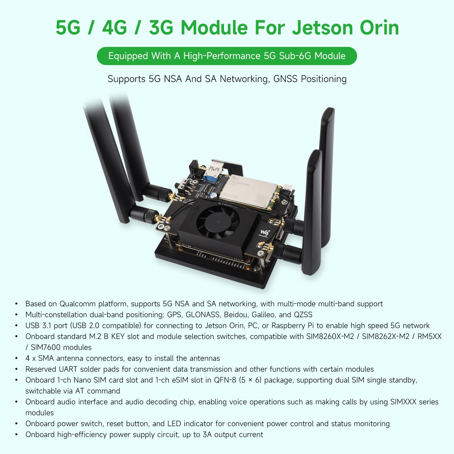 waveshare-sim8262e-m2-5g-modul-f-r-jetson-orin-mit-gnss-und-audio image 3