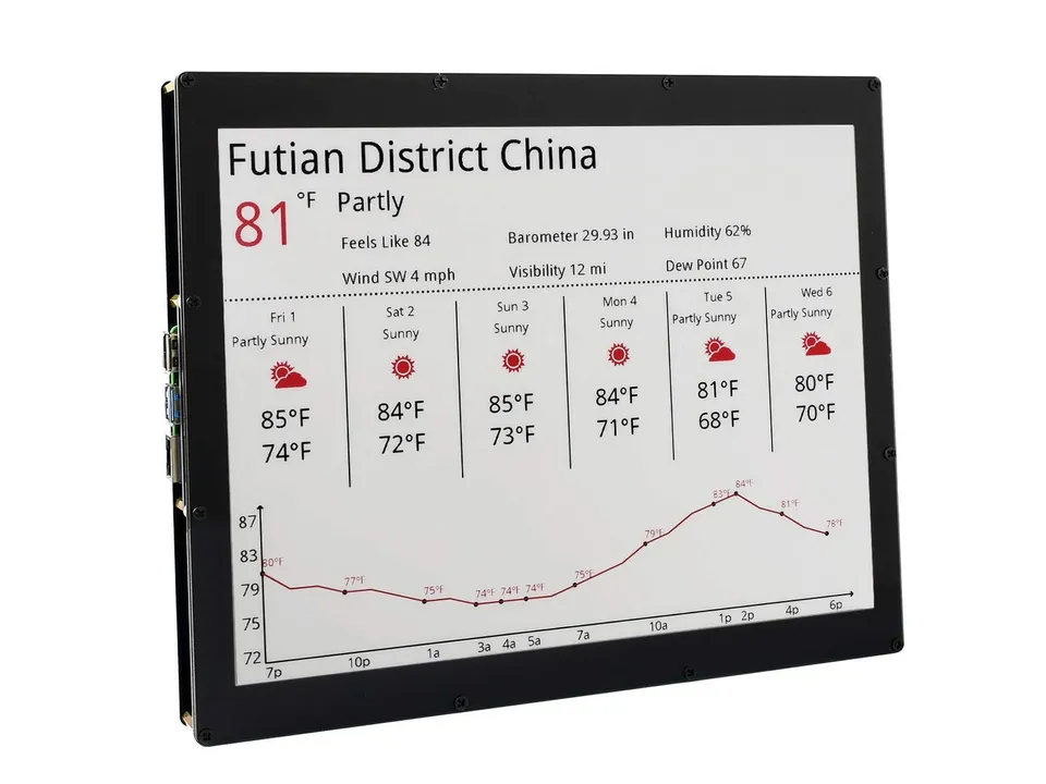 waveshare-12-48-zoll-e-ink-display-modul-1304x984-rot-schwarz-wei-mit-controller image 1