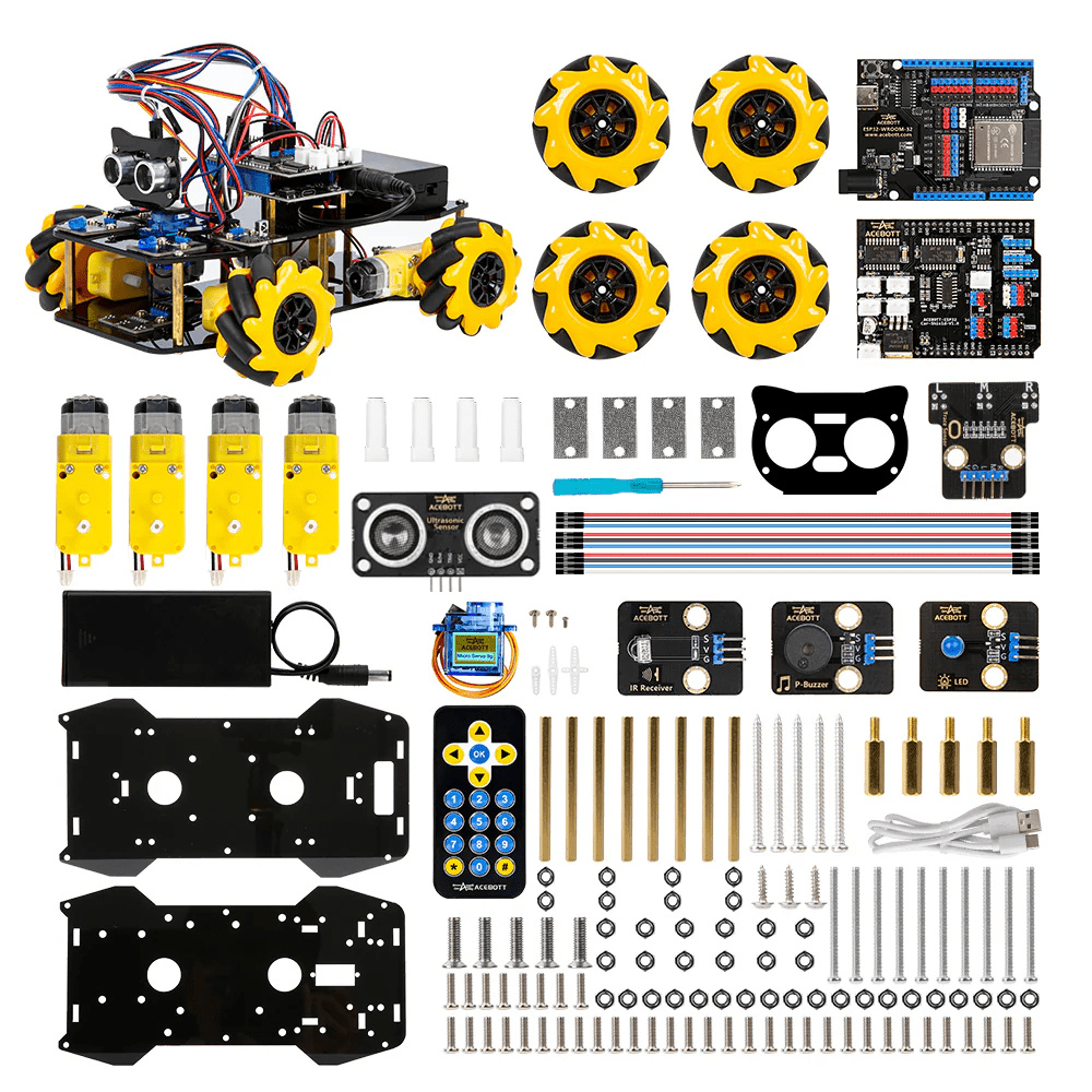 az-delivery-stem-roboterauto-starterkit-mecanum-wheels-mit-esp32-controller-boar image 4