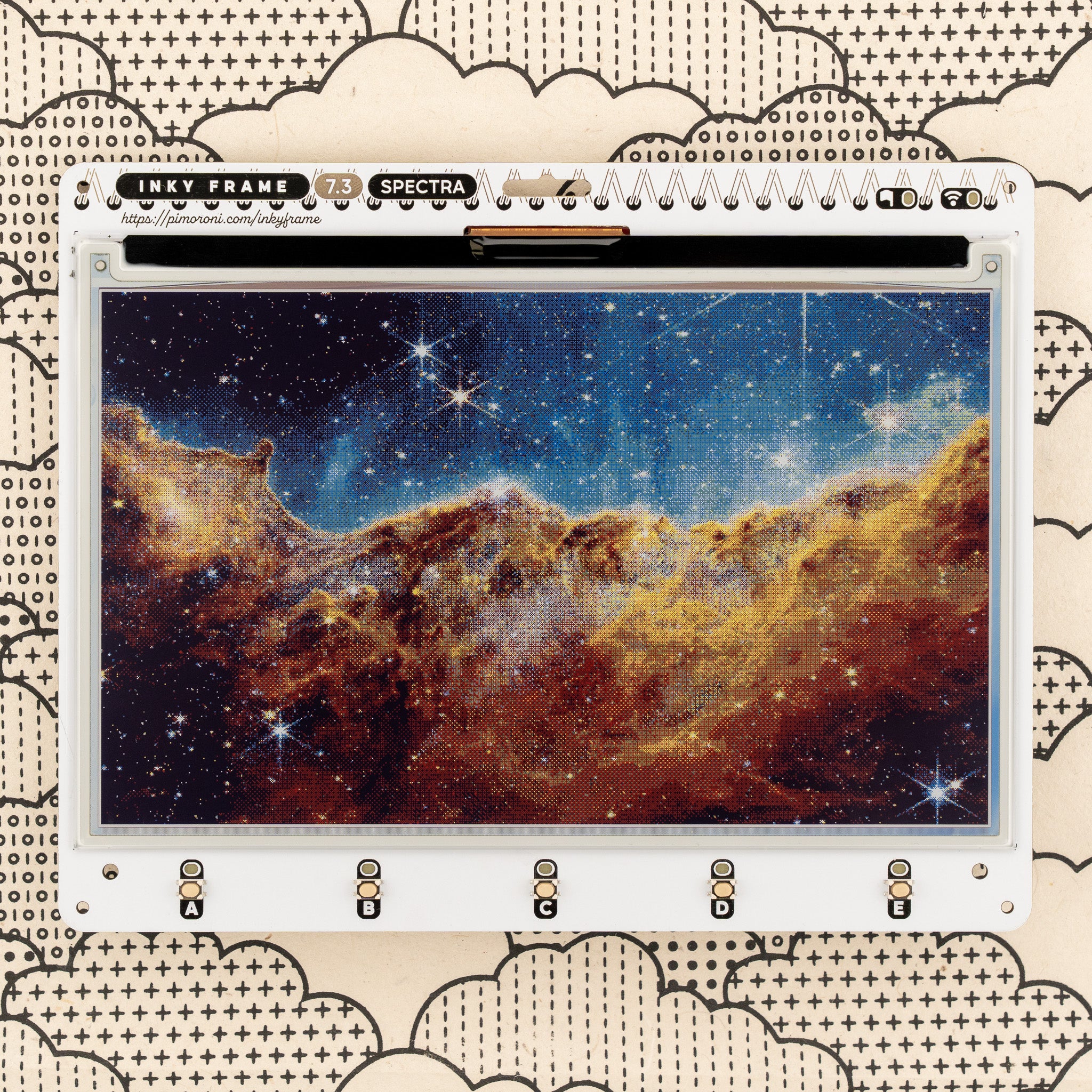 pimoroni-inky-frame-7-3-zoll-pico-2-w-onboard-e-ink-farbdisplay-800x480-f-r-foto image 3