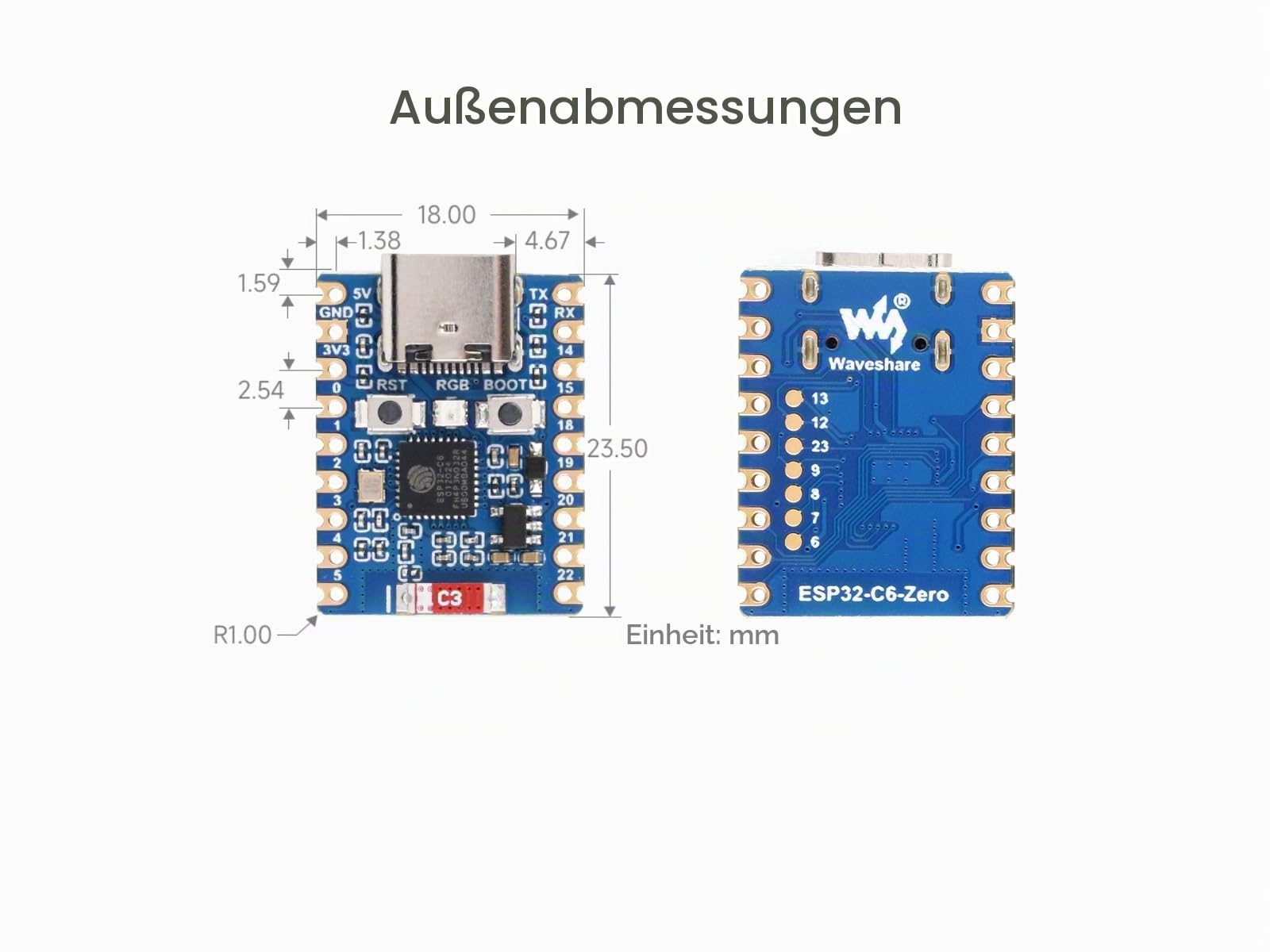 waveshare-esp32-c6-zero-wifi-6-entwicklungsboard-esp32-c6fh4-160-mhz-usb-typ-c image 7