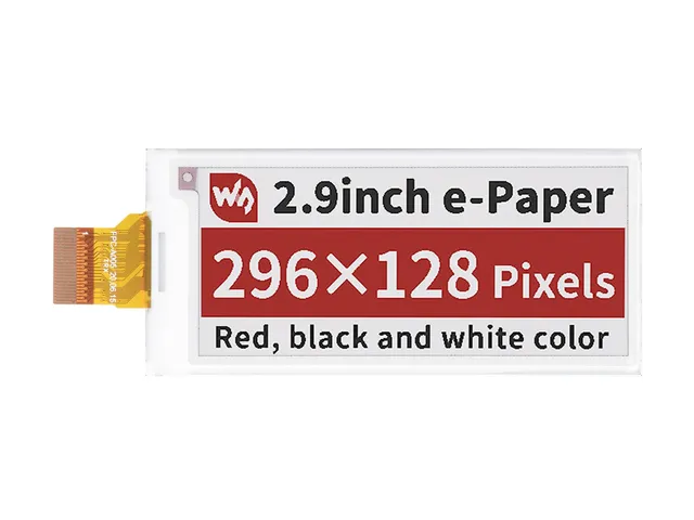 waveshare-2-9-zoll-e-paper-raw-display-panel-b-296x128-rot-schwarz-weiss-ohne-pc image 1