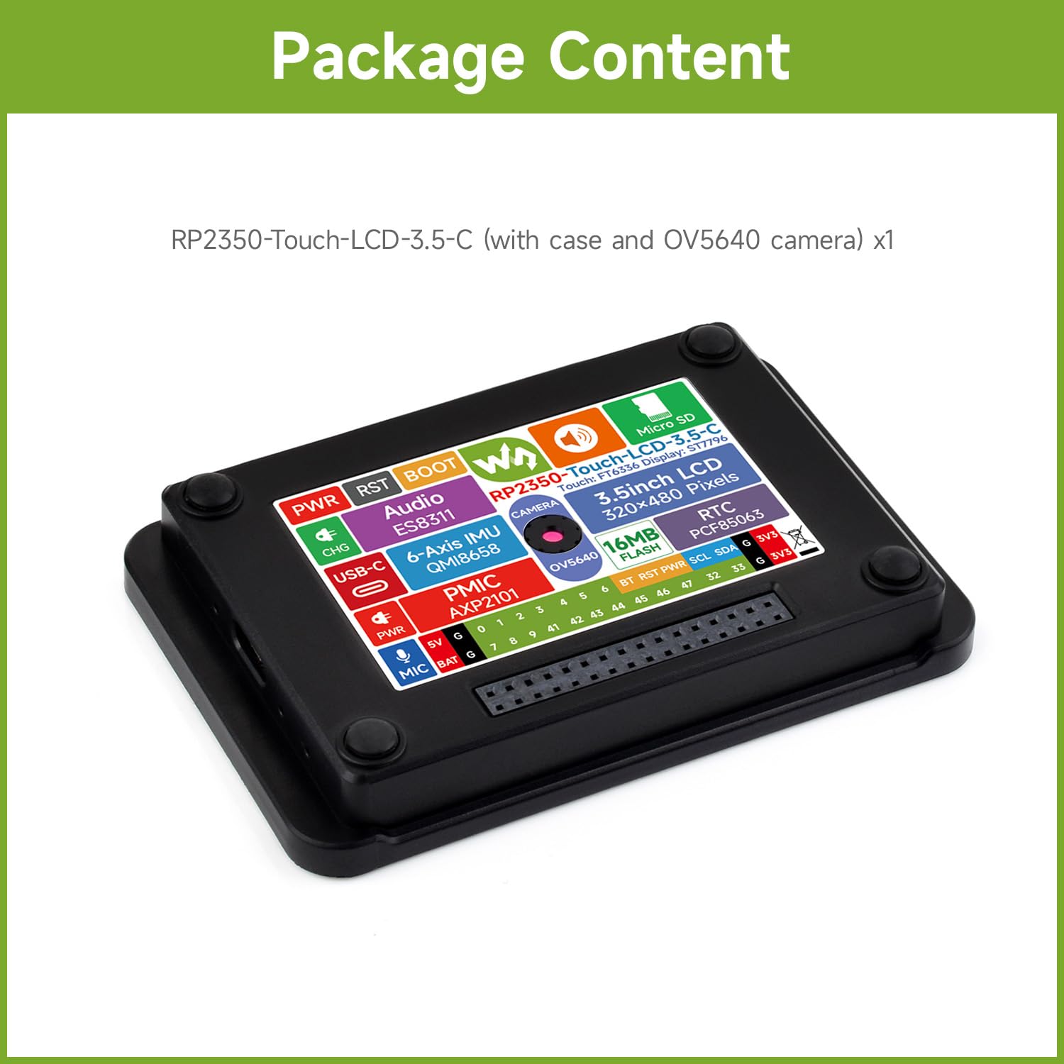 waveshare-rp2350-3-5-zoll-lcd-touch-entwicklungsboard-320x480-ips-mit-kamera-und image 2