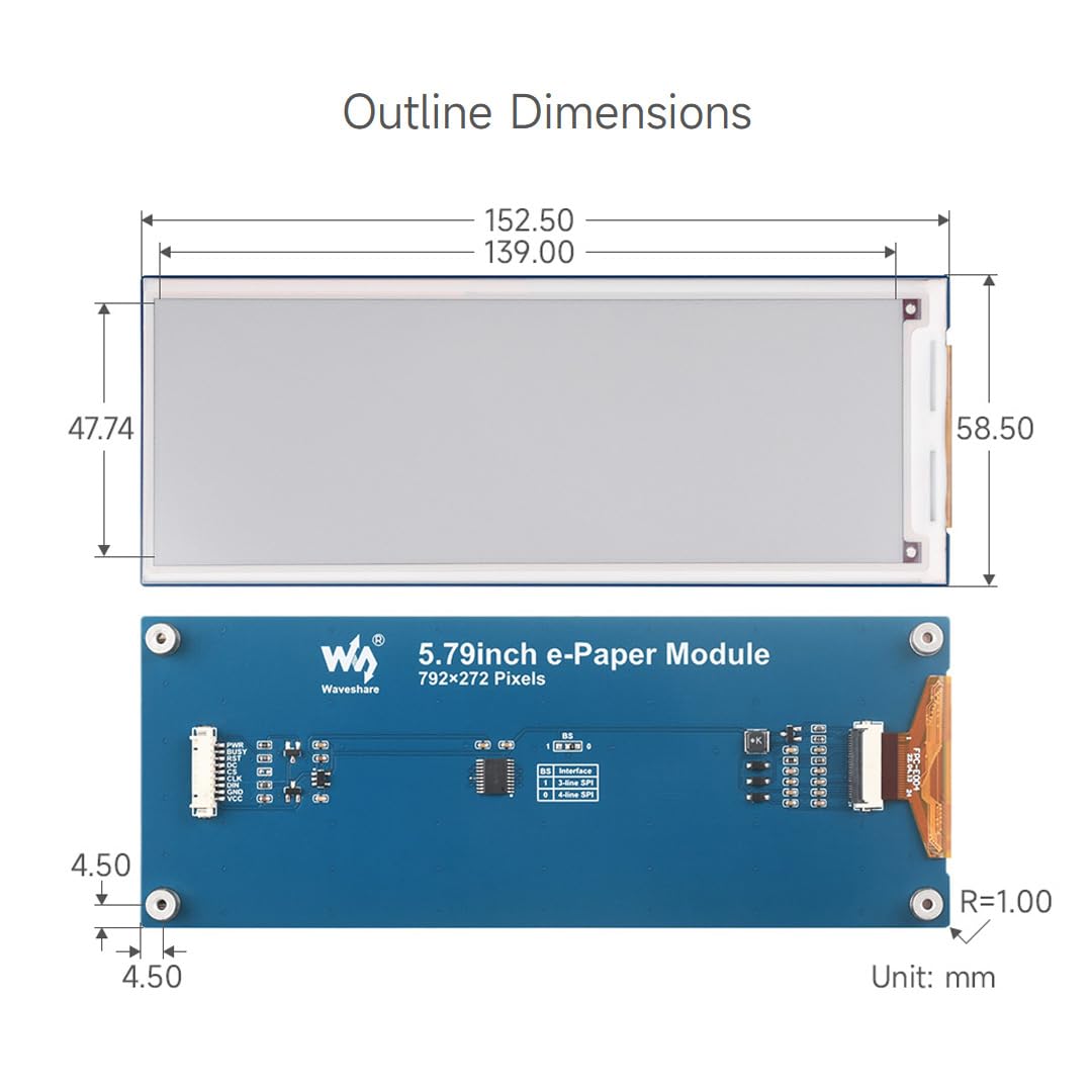waveshare-5-79-zoll-e-paper-modul-b-792x272-rot-schwarz-wei-mit-pcb image 8