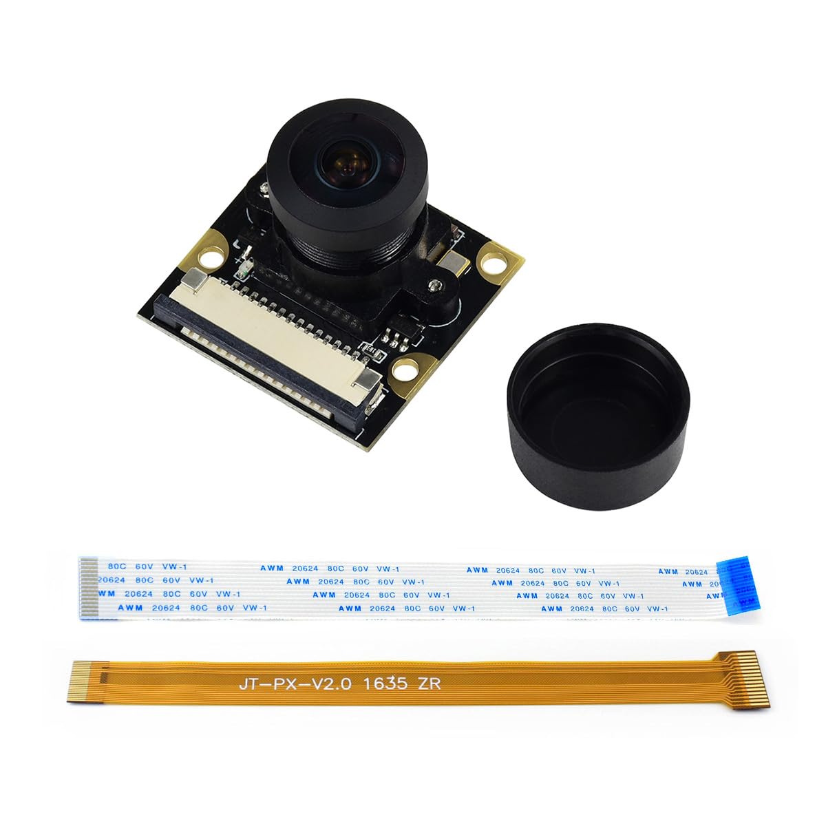 waveshare-kamera-modul-kit-5-mp-fisheye-weitwinkel-ov5647-1080p-nachtsicht-f-r-r image 1