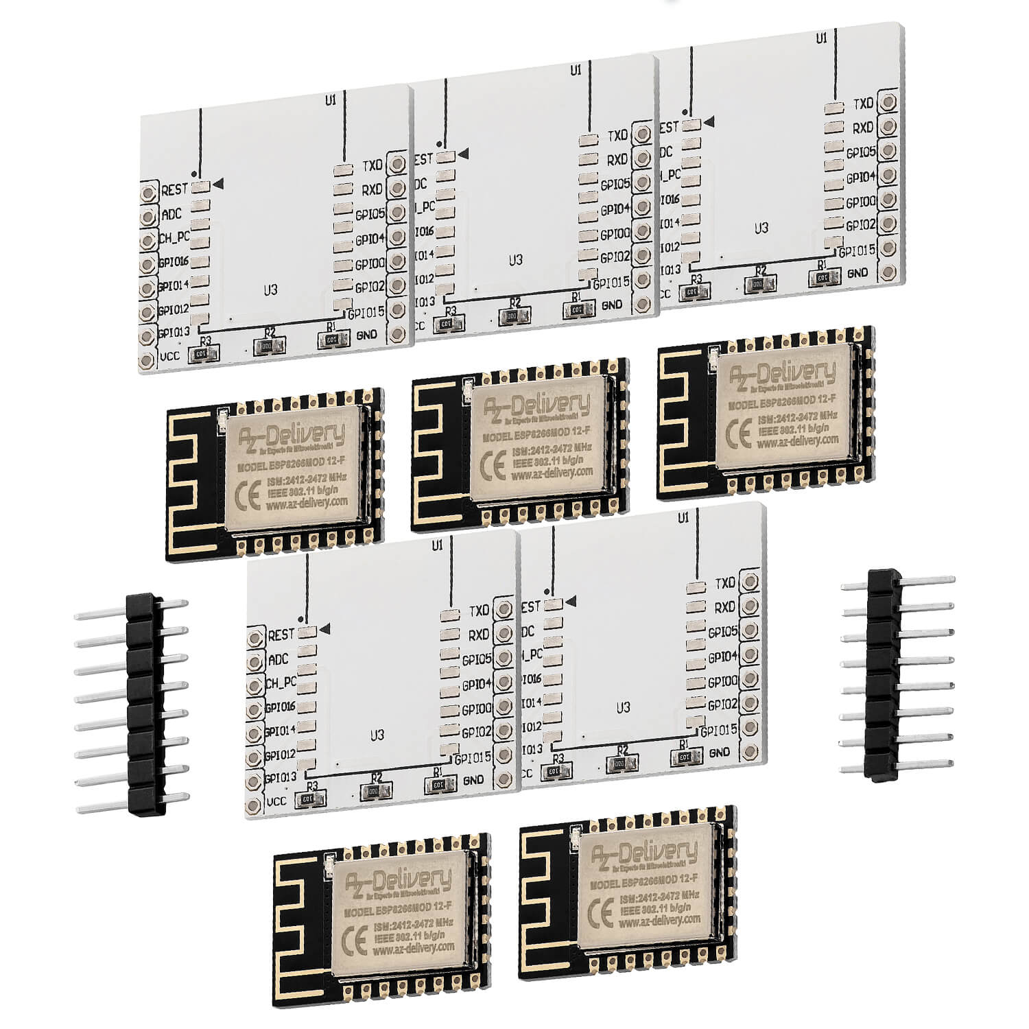 az-delivery-esp8266-esp-12f-wlan-wifi-modul-verbesserte-version-mit-adapter-boar image 5