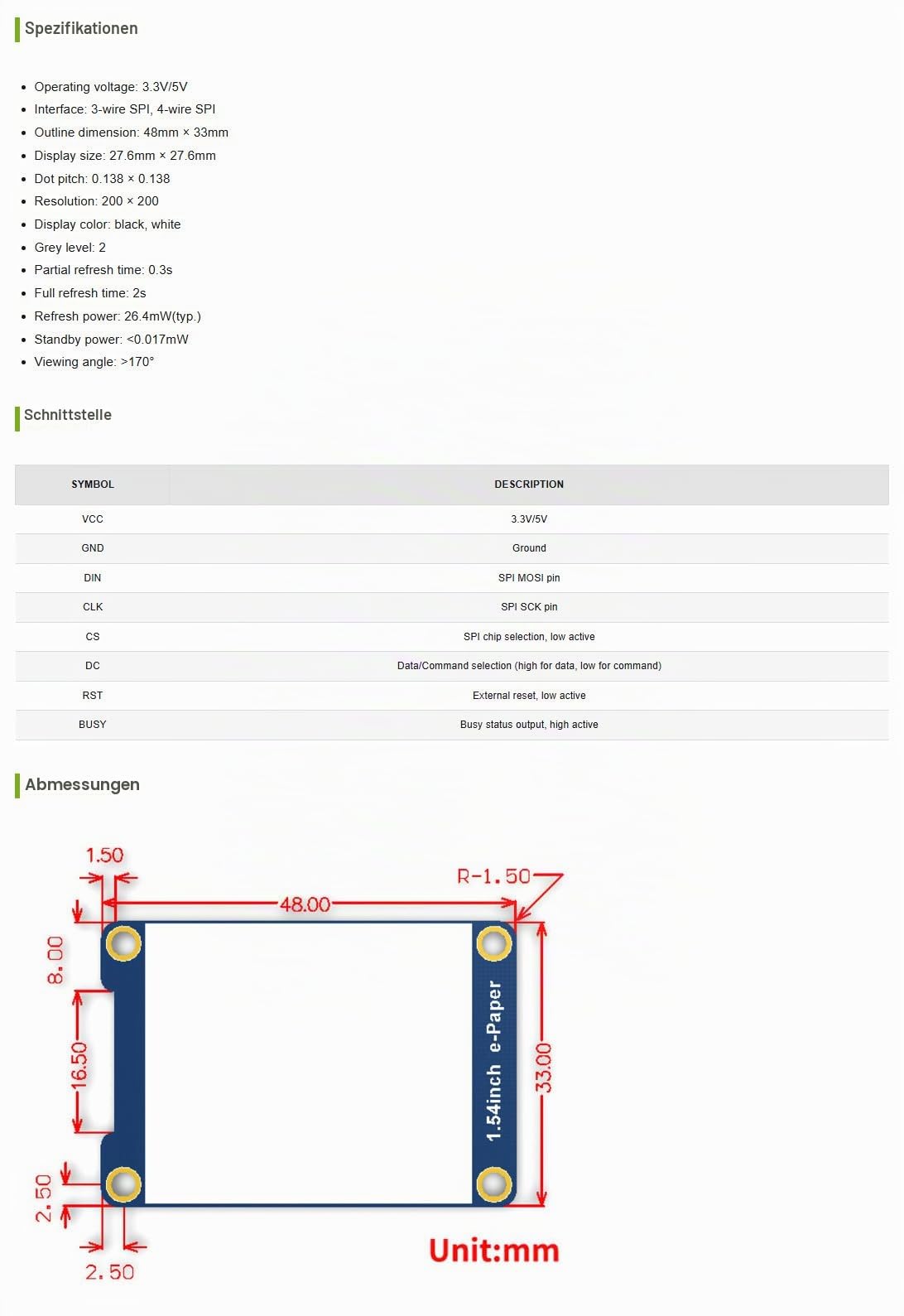 waveshare-1-54-zoll-e-paper-display-modul-200x200-spi-e-ink image 6
