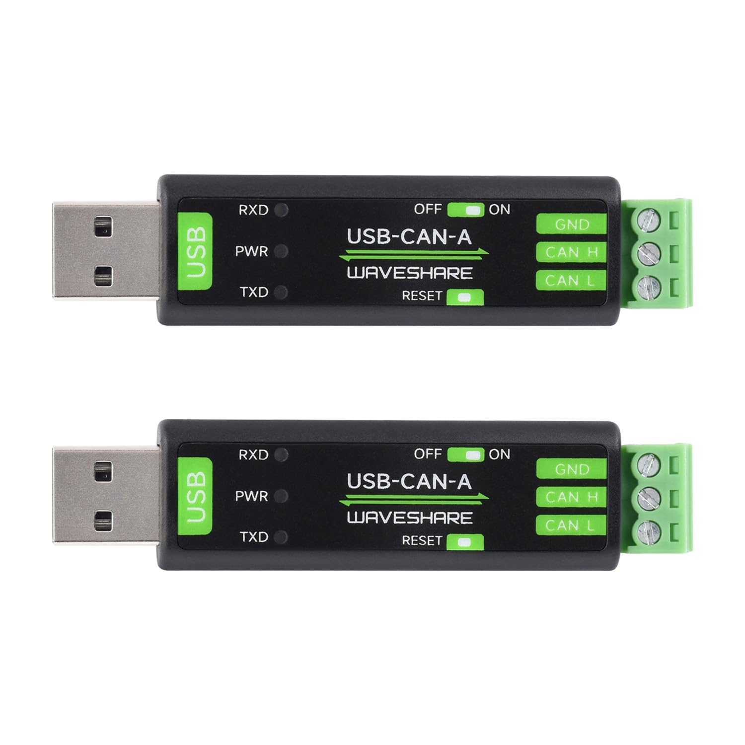waveshare-usb-zu-can-adapter-model-a-2er-set-stm32-can-bus-konverter image 1