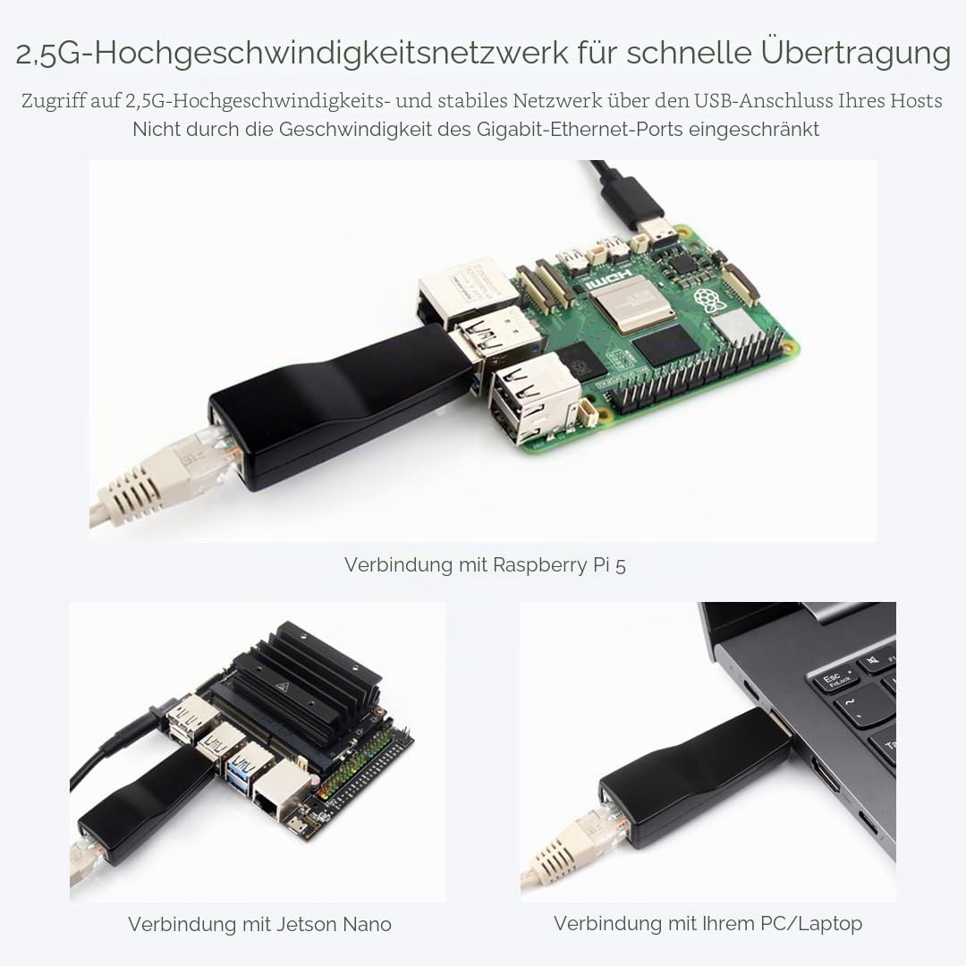 waveshare-usb-auf-2-5g-ethernet-konverter-rtl8156b-treiberfrei-kompatibel-mit-ra image 5