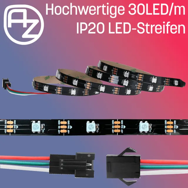 az-delivery-ws2812b-led-strip-30-leds-m-rgb-adressierbar-5050-ip20 image 1