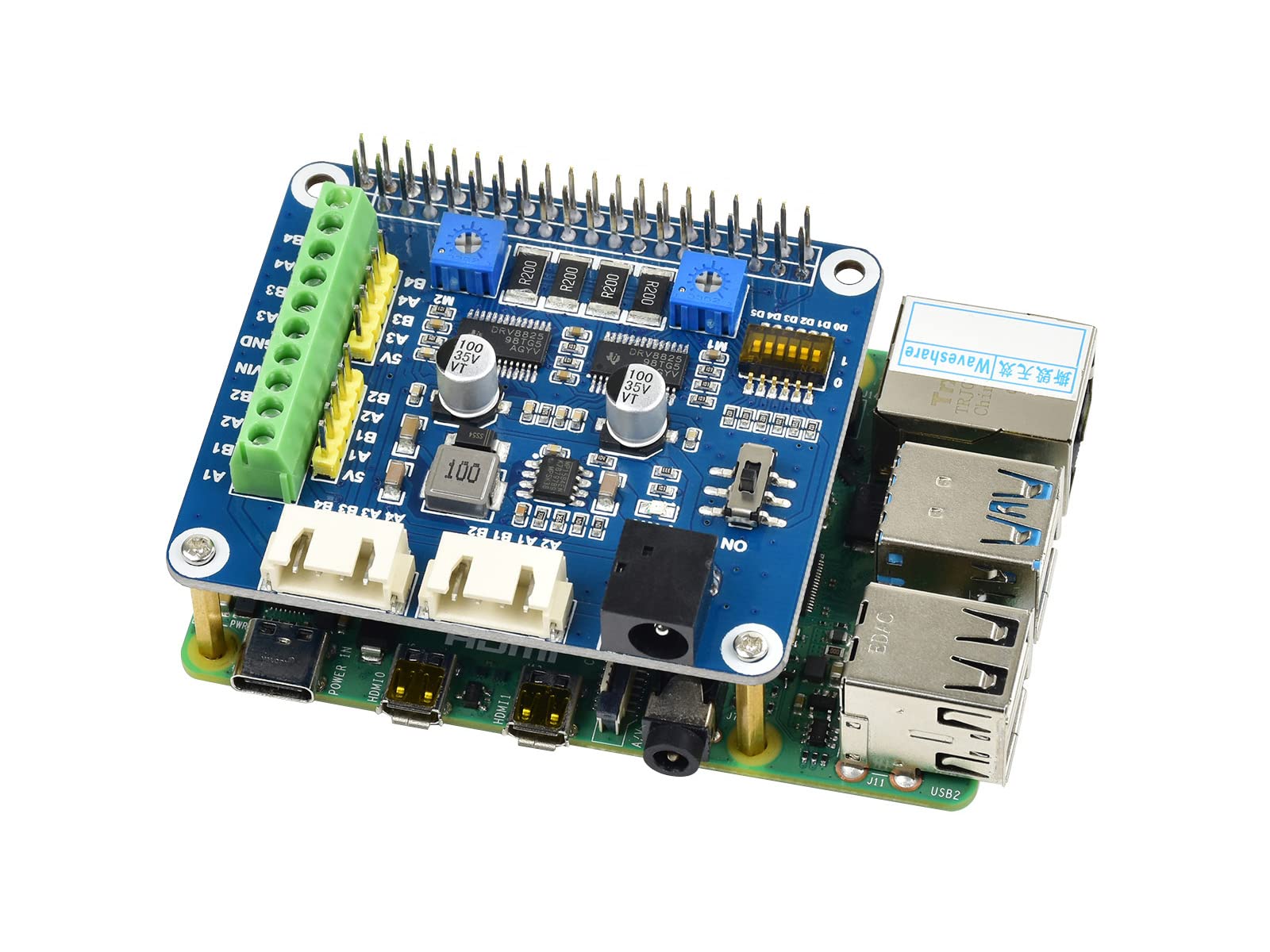 waveshare-stepper-motor-board-f-r-raspberry-pi-dual-drv8825-f-r-2-schrittmotoren image 3