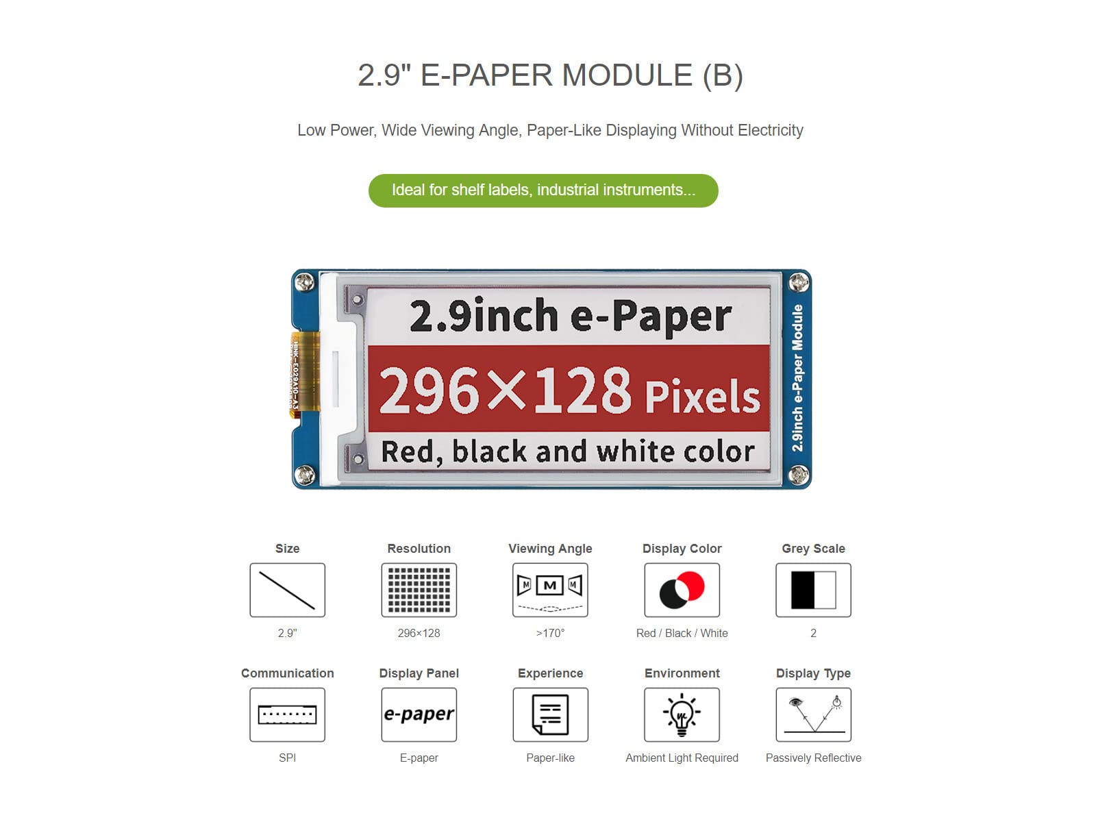 waveshare-2-9-zoll-e-paper-display-modul-b-296x128-rot-schwarz-wei image 2