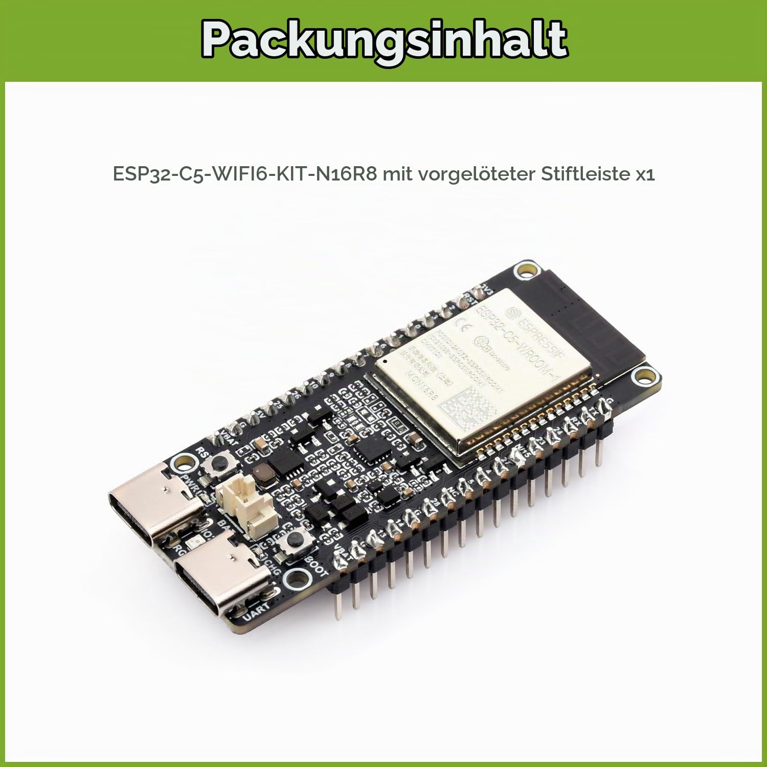 waveshare-esp32-c5-dual-band-wi-fi-6-entwicklungsboard-mit-vorgel-teten-headern- image 2