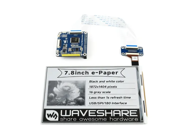 waveshare-7-8-zoll-e-ink-display-hat-1872x1404-f-r-raspberry-pi-mit-partial-refr image 1