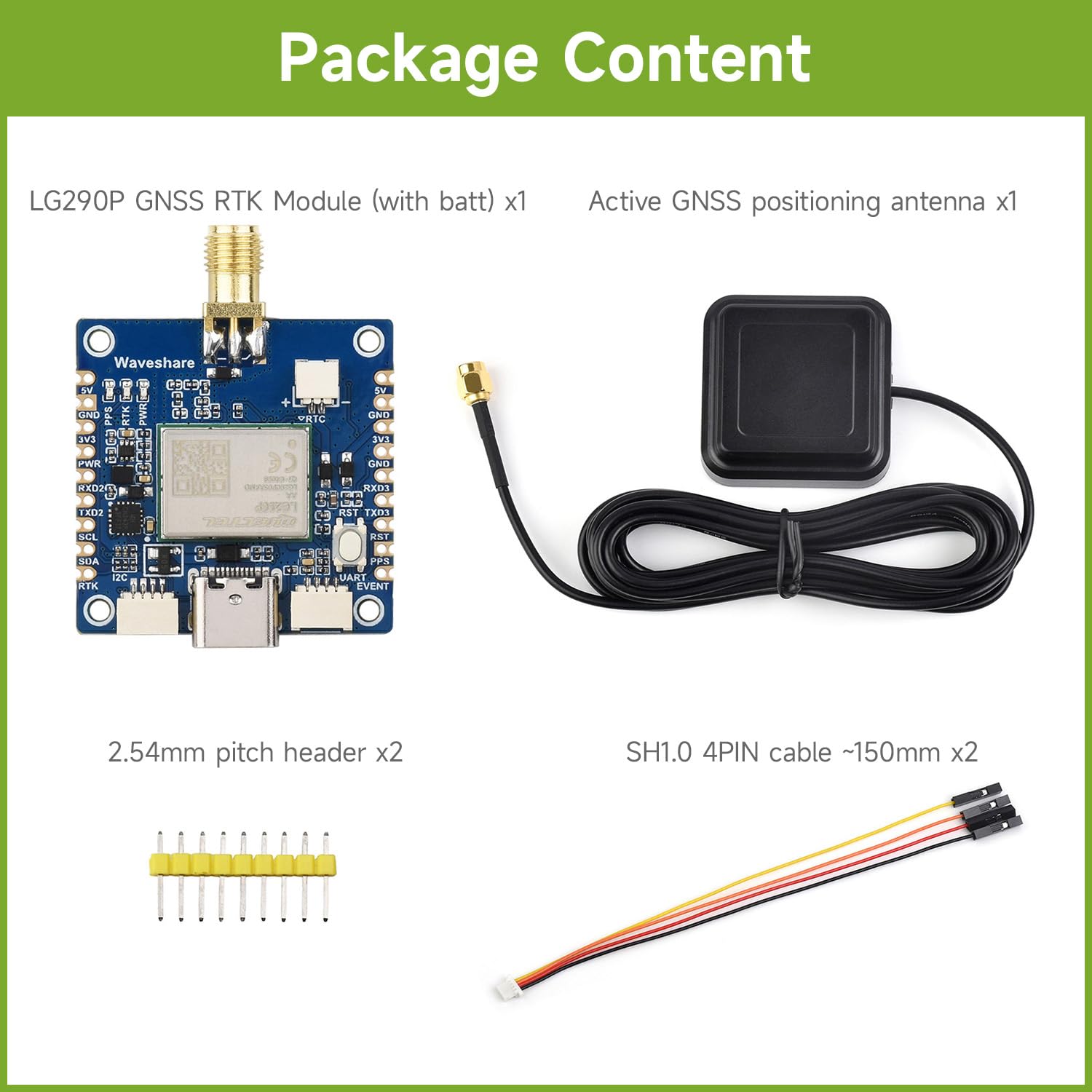waveshare-lg290p-gnss-rtk-modul-quad-band-l1-l2-l5-e6-zentimeter-positionierung image 2