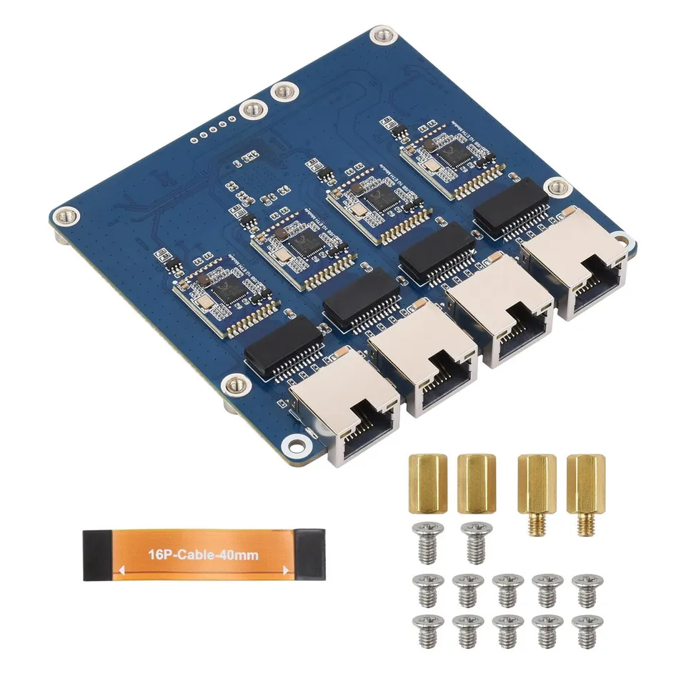 waveshare-pcie-zu-4x-gigabit-eth-board-b-f-r-raspberry-pi-5-treiberfrei-plug-and image 1