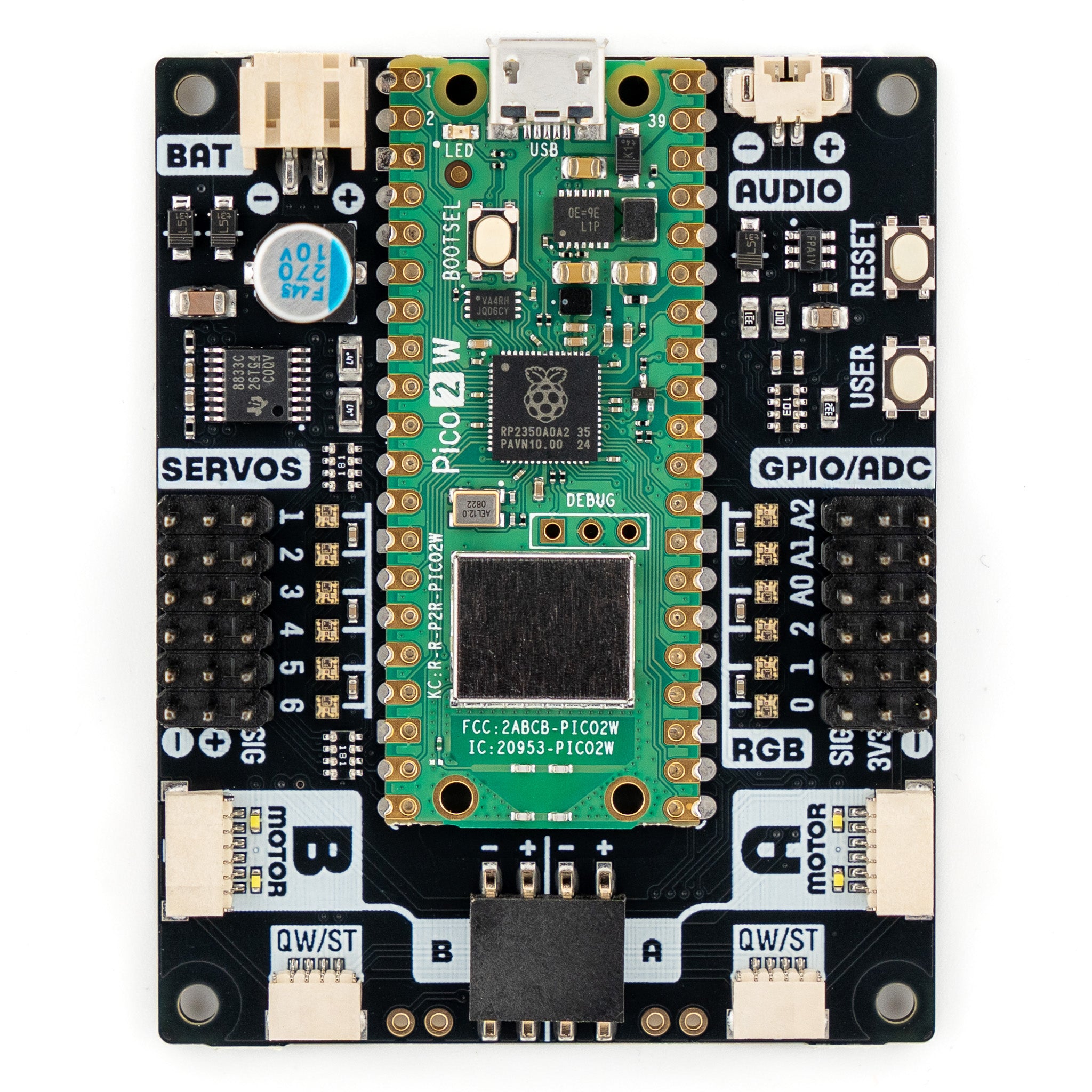pimoroni-inventor-2350-w-mit-pico-2-w-roboter-und-motor-board-rp2350 image 3